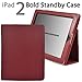 CaseCrown Bold Standby case (Red) for iPad 2 (Built-in magnet for Apple Smart Cover's sleep & awake)