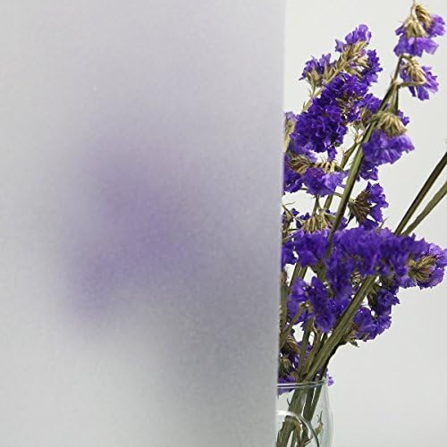 New Lifetree Vinyl Non-Adhesive Frosted Privacy Window Film, Decorative Window Glass Film for Mall Glass Wall /Glass Door/Kitchen/Bath Room/Sitting Room/Bedroom/Privacy Window(White,45*200CM)