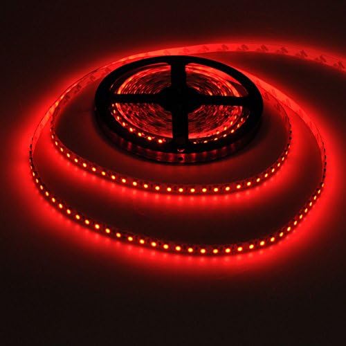 LEDJump Red 5M 16 ft Reel Flexible LED Ribbon 300 LEDs Green Strip With 3M Tape, 12 Volt, 24 Watt