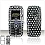 Black with White Polka Dots Case Cover for Brand LG LX260 Rumor LX-260 Protective Cell Phone Hard SNAP-ON