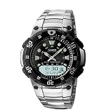Casio Waveceptor Ana Digi Watch featuring Atomic Timekeeping plus Alarm, Light, World Time and More Functions (AZ5751)