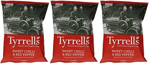 (3 PACK) - Tyrrells Sweet Chilli & Black Pepper Potato Chips | 40 x 24g x | 3 PACK - SUPER SAVER - SAVE MONEY