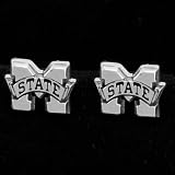 Dayna U Mississippi State Bulldogs Sterling Silver Post Earrings