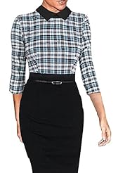 Summer Fitted Cotton Plaid Print  Dress