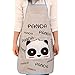 Willtoo® Women Waterproof Cartoon Kitchen Apron With Pockets (Gray)