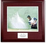 PGA Tiger Woods Autographed Sand Trap 16x20 Photo - Framed (UDA)