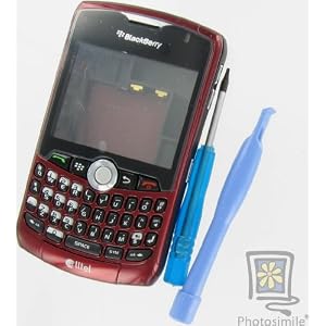 Alltel Burgandy red original blackberry 8330 curve cdma complete housing plus tool kit
