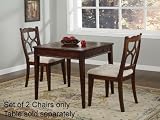 Set of 2 Masterpiece Faux Medium Mahogany Game Chairs