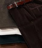 Colorfast Casual Corduroy Plain Front Pants