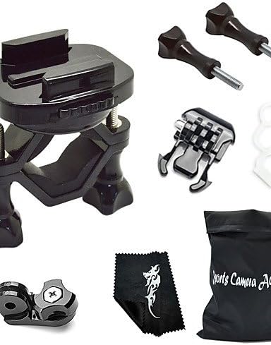 360 Degree Rotating Bike Clamp Mount Kit For All Gopro Hero Camera/SJCAM/Xiaoyi-Black[A]