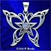 Butterfly Pentacle Pendant with Rainbow Moonstone