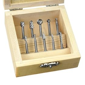 Buy 10pc HSS Grinding Engraving Burrs 1 8 Shank Fits Dremel by Jeweler's Tools now!