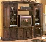 Cherry Finish Entertainment Wall Unit