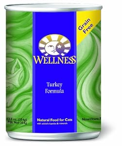 Wellness Canned Cat Food, Turkey Recipe, 12-Pack of 12-1/2-Ounce Cans