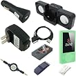 Ultimate Premium Accessory Bundle Combo for Microsoft Zune 80GB / 120GB Series MP3 Player: Green Silicone Skin Case Cover, USB 2in1 Data Sync Cable, USB Car Charger, USB Wall / Travel / AC Adapter Charger, 3.5mm Auxillary Retractable Cable, Belt Clip, Armband, Portable Foldable Speaker Dock, and a Screen Protector