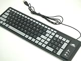 シリコンキーボード 防水  Black×Gray lala-01-0006 lala