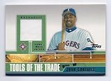 2002 Topps Traded Game Used Jersey #JG Juan Gonzalez Texas Rangers