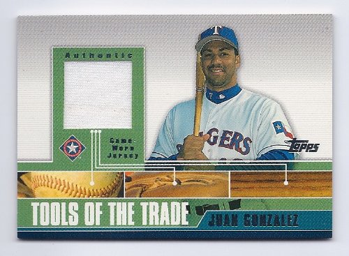 2002 Topps Traded Game Used Jersey #JG Juan Gonzalez Texas Rangers
