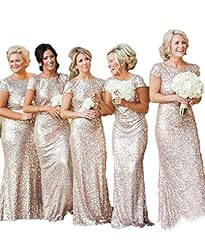 Mermaid Lace Backless Sequined Bridesmaid Dress/Wedding Party Dress 