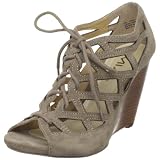 Mia Womens Tudor Gillie Lace Up Wedge