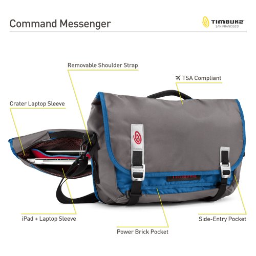 Timbuk2 Command Laptop Messenger Bag (Black, Large) Timbuk2 Command Laptop Messenger Bag (Black, Large)