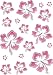 Produkt-Bild: Aufkleber Hibiskusbl&uuml;ten-Set, 200 x 300 mm, rosa/silber