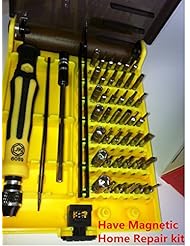 Home Improvement: Professional 45 in 1 Magnetic Precision Tool Screwdriver Set w/ 42 Driver Head Bits Phillips Slotted Torx Hex Handle Tweezers Case for Hardware Electrician PC Mobile - Jackly