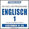 H&ouml;rbuch ESL German Phase 1, Unit 21-25: Learn to Speak and Understand English as a Second Language with Pimsleur Language Programs