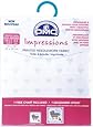 DMC DC27C-BLEU Impressions Aida Needlework Fabric, 14 by 18-Inch, White with Baby Blue Hearts, 14 Count