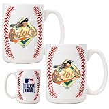 Baltimore Orioles Primary Logo 2 Piece Ceramic Gameball Mug Set