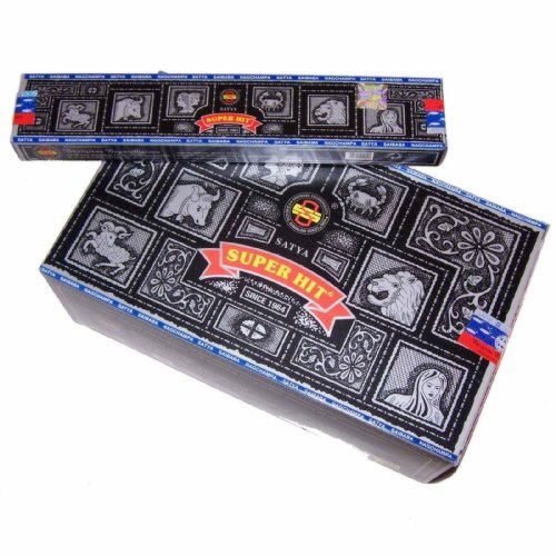 Produkt-Bild: GROSSPACKUNG: Original SATYA SAI BABA R&auml;ucherst&auml;bchen SUPERHIT NAG CHAMPA (schwarz) aus INDIEN, 180 g