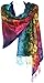 KMystic Colorful Silk Pashmina Scarf Shawl Wrap (Navy)
