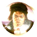 Michael Jackson~ Vintage Original 1980's Button!!~ Rare LARGE Button!!~ Approx 2.25"