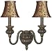 Carrollton Wall Sconce W/fbric 2-light Golden Coffee