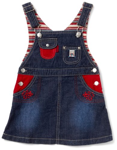 Sterntaler 76953 - Jeans-Kleid mit Stickmotiven ornaments und S, Label sheep, Größe: 92, Farbe: marine (Farb-Nr. 33)