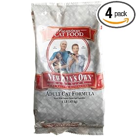 Newman's Own®Organics Adult Cat Dry Formula, 1-Pound Bags (Pack of 4)