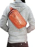 レザー ミニショルダーバッグ ボディバッグ (キャメル)