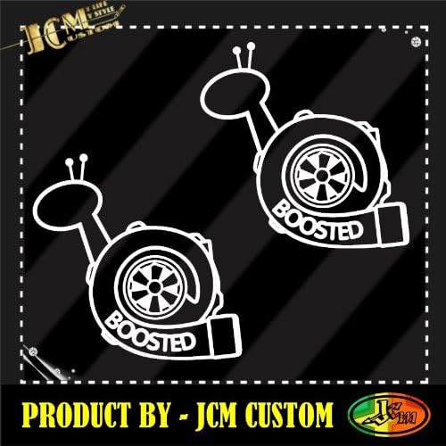SET OF 2 - JDM - Boosted Turbo - Vinyl Decal Sticker / 6" X 5.9"