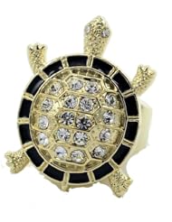 Geneva Turtle Stretch Ring Watch Gold 1575-9