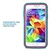 ULAK Galaxy S5 Case, S5 Case - Shock Absorption Hybrid Rubber Combo Case Cover 3in1 Rigid Plastic+Soft Silicone for Samsung Galaxy S5 V i9600-Magenta/Blue
