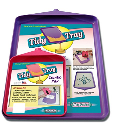 Tidy Crafts Tidy Tray Combo, 6 by 8-Inch and 10 by 14-Inch, 2-Pack