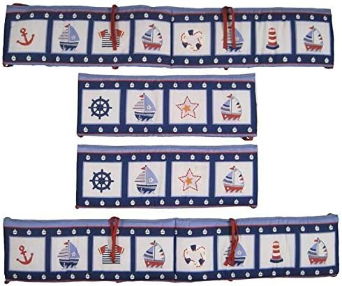 Bedtime Originals Sail Away Nautical Boat Anchor Baby Boy Nursery Crib Bumper