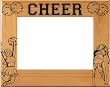 Laser Engraved Wood Cheerleading Photo / Picture Frame