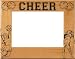 Laser Engraved Wood Cheerleading Photo / Picture Frame
