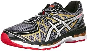 ASICS Men's Gel Kayano 20 Running Shoe,Black/White/Gold,9 2E US