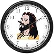 Jesus Christ - Portrait No.1 Christian Theme Wall Clock by WatchBuddy Timepieces (White Frame)
