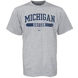 Nike Michigan Wolverines Ash Soccer Locker Room T-shirt