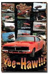 Dukes of Hazzard General Lee Yee-Haw!!! Poster 24 x 36