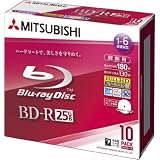 MITSUBISHI Blu-ray BD-R Disc 10 Pack - 25GB 6x - Version 1.3 (Japan Import)