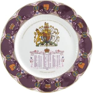 Aynsley Diamond Jubilee Queen Elizabeth II Crown Plate